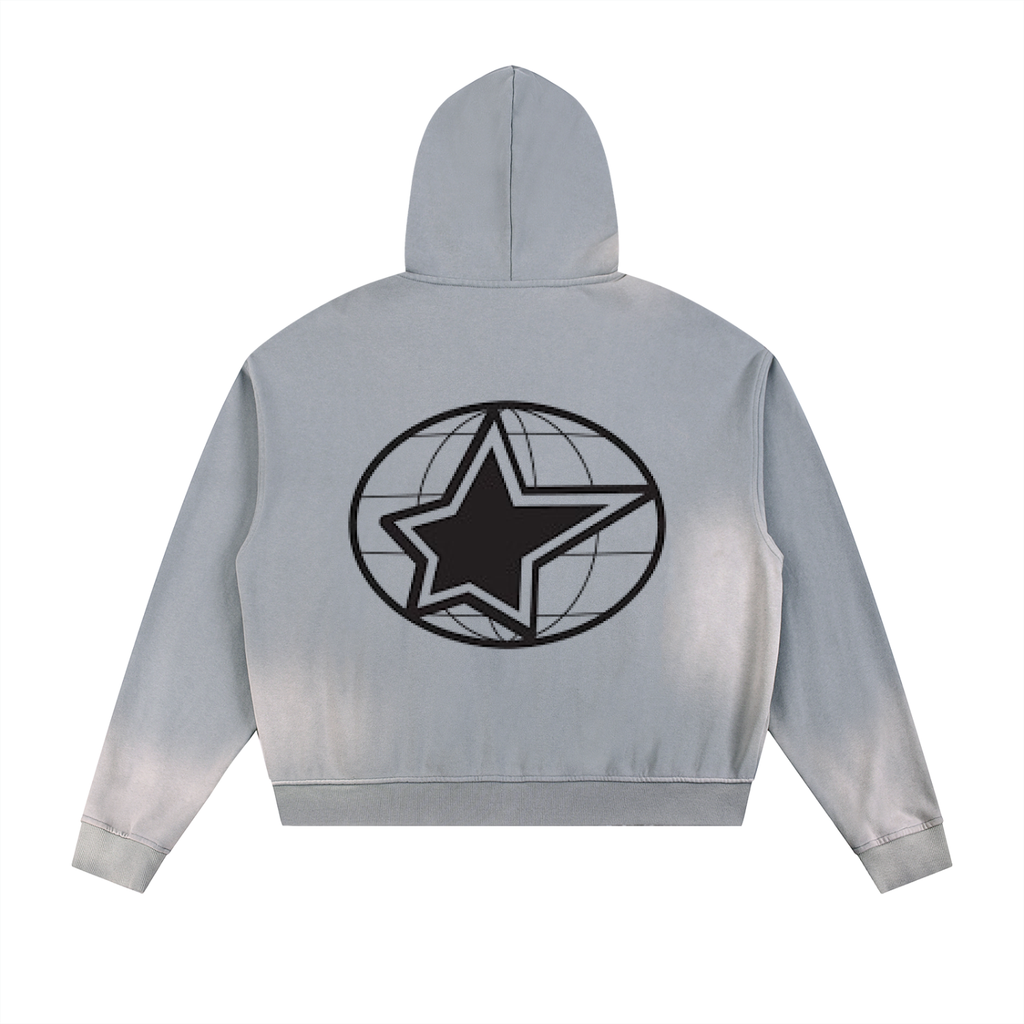Motion Wrld Raw Edge Fleece Zip Hoodie