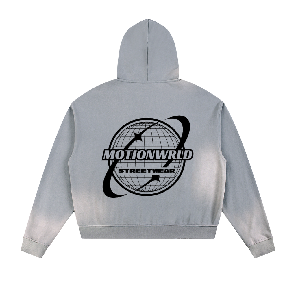 Motion Wrld Raw Edge Fleece Zip Hoodie