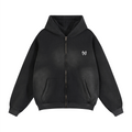 Motion Wrld Two-way Zipper Boxy Fleece Hoodie