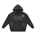 Motion Wrld Two-way Zipper Boxy Fleece Hoodie