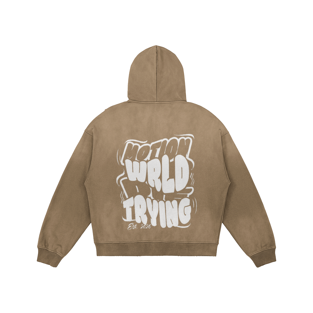 MW Full-zip Washed effect Zip up Hoodie