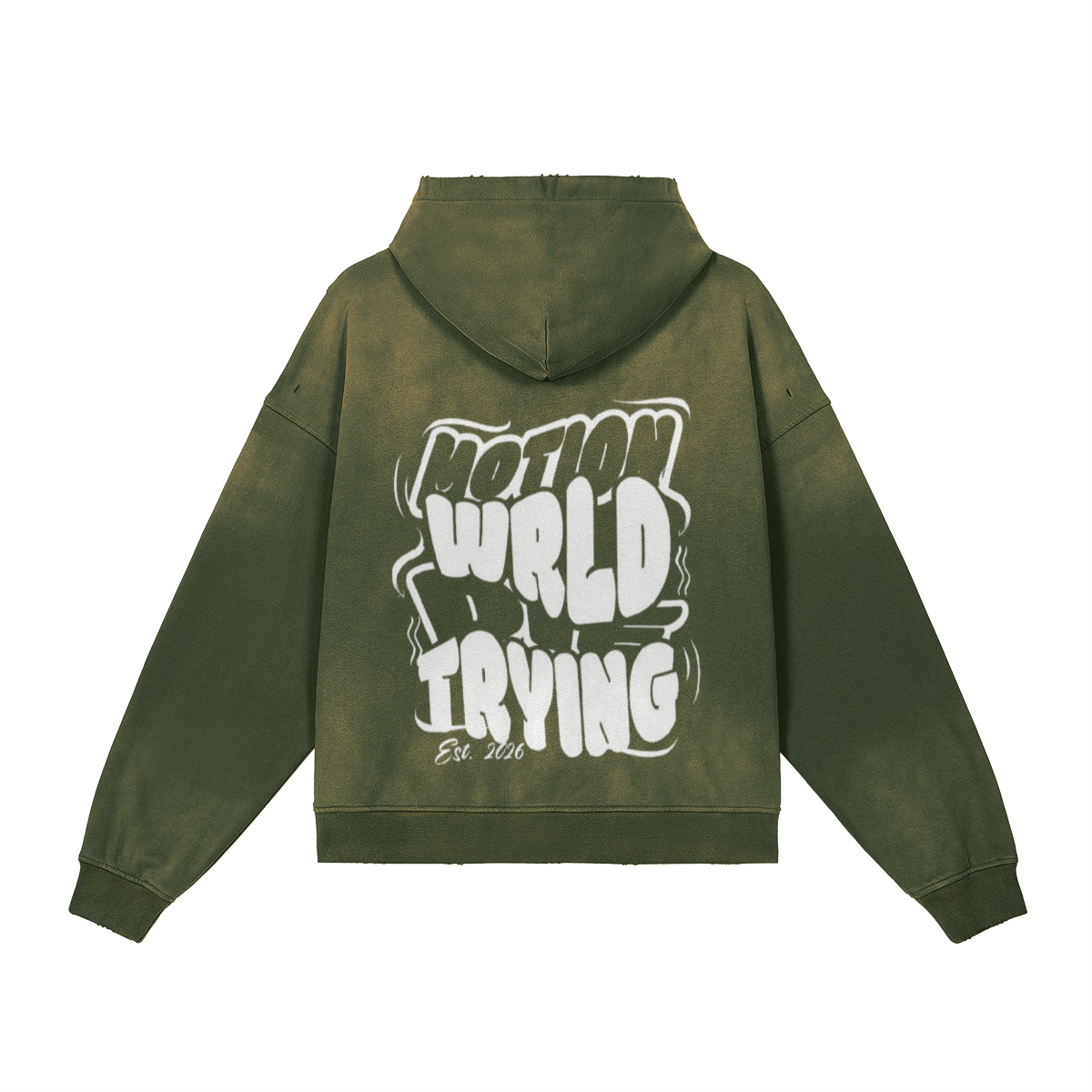 MW Full-zip Washed effect Zip up Hoodie