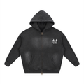 Motion Wrld Two-way Zipper Boxy Fleece Hoodie